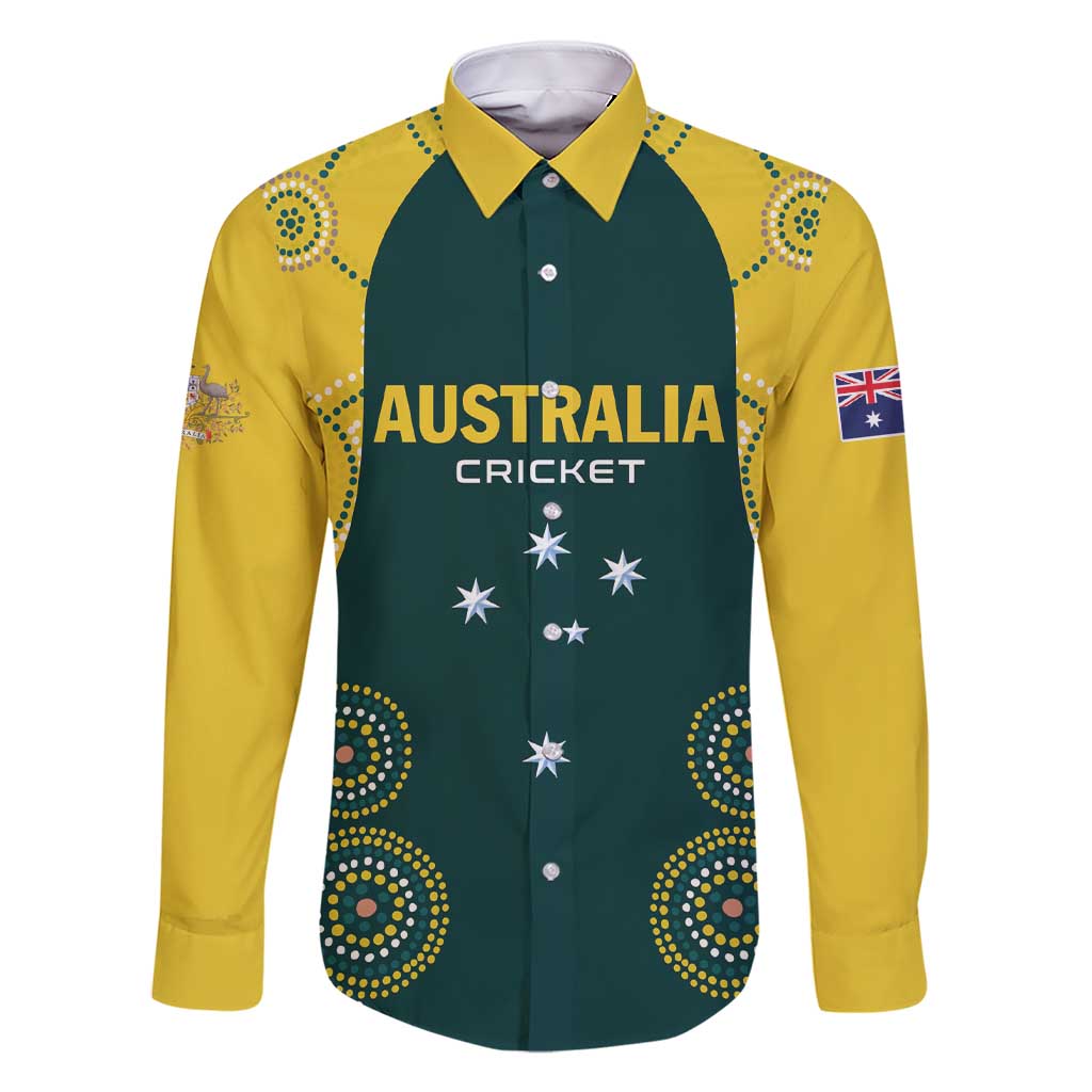 Custom Australia Cricket Family Matching Short Sleeve Bodycon Dress and Hawaiian Shirt Aussies Champions - Wonder Print Shop