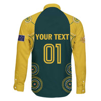Custom Australia Cricket Family Matching Short Sleeve Bodycon Dress and Hawaiian Shirt Aussies Champions - Wonder Print Shop