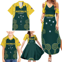 Custom Australia Cricket Family Matching Summer Maxi Dress and Hawaiian Shirt Aussies Champions - Wonder Print Shop