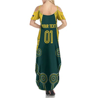 Custom Australia Cricket Family Matching Summer Maxi Dress and Hawaiian Shirt Aussies Champions - Wonder Print Shop