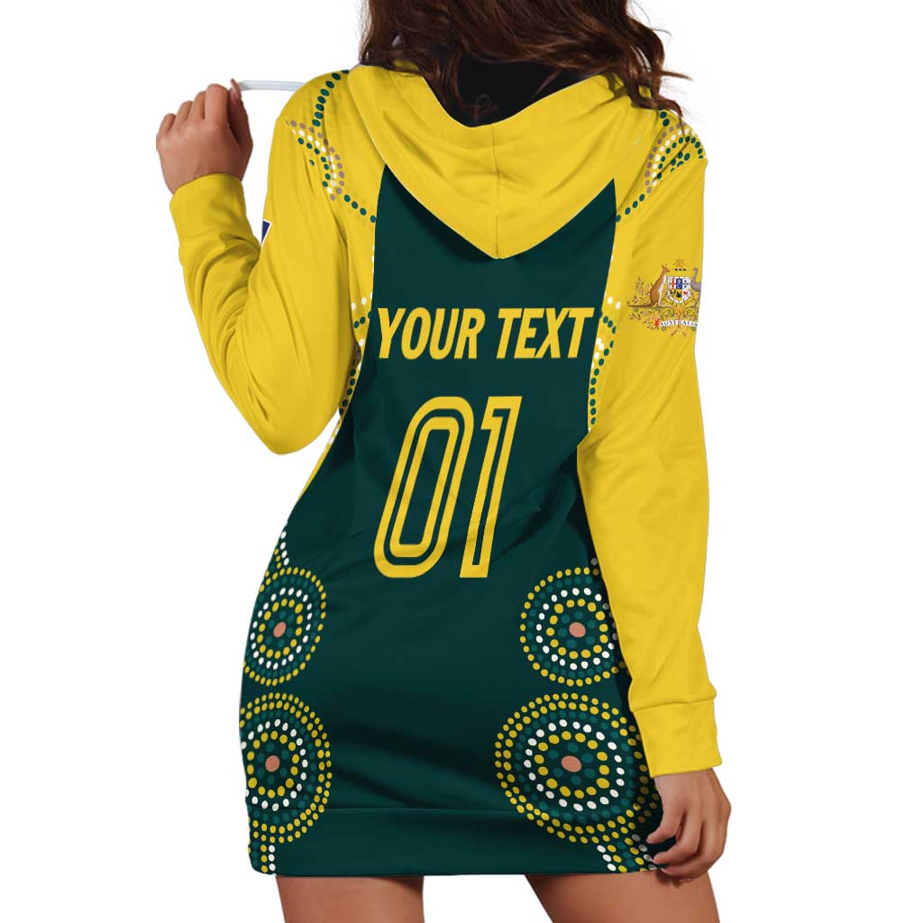 Custom Australia Cricket Hoodie Dress Aussies Champions - Wonder Print Shop