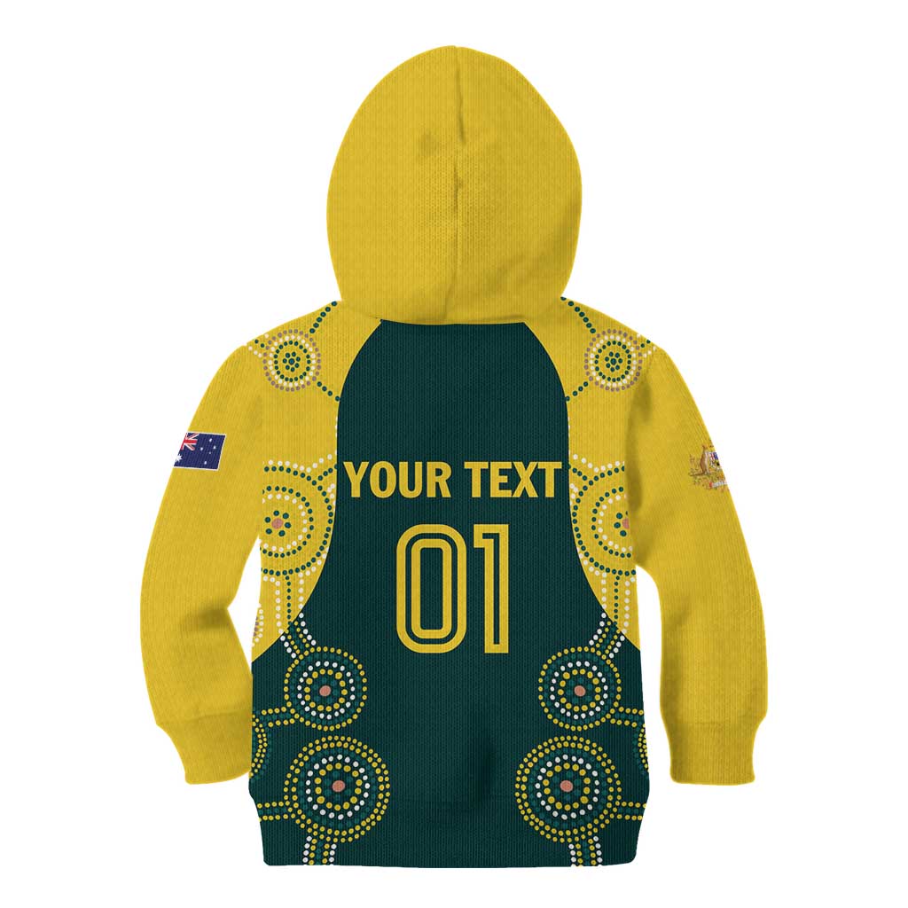 Custom Australia Cricket Kid Hoodie Aussies Champions - Wonder Print Shop