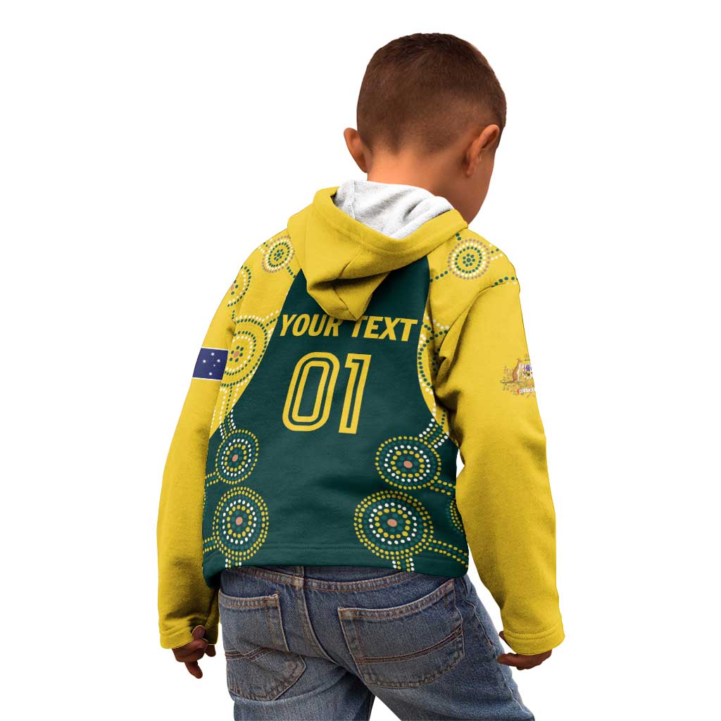 Custom Australia Cricket Kid Hoodie Aussies Champions - Wonder Print Shop