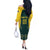 Custom Australia Cricket Off The Shoulder Long Sleeve Dress Aussies Champions - Wonder Print Shop