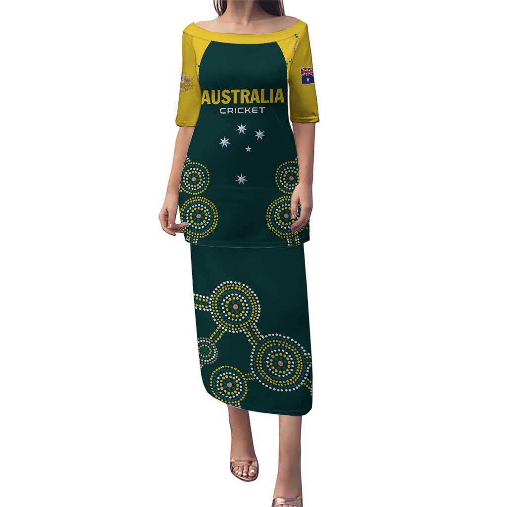 Custom Australia Cricket Puletasi Aussies Champions - Wonder Print Shop