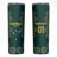 Custom Australia Cricket Skinny Tumbler Aussies Champions - Wonder Print Shop