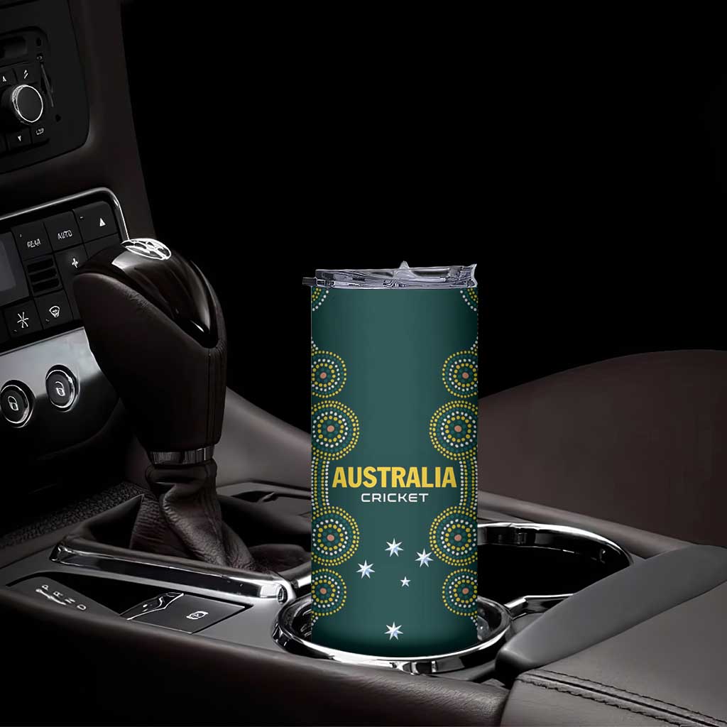Custom Australia Cricket Skinny Tumbler Aussies Champions - Wonder Print Shop