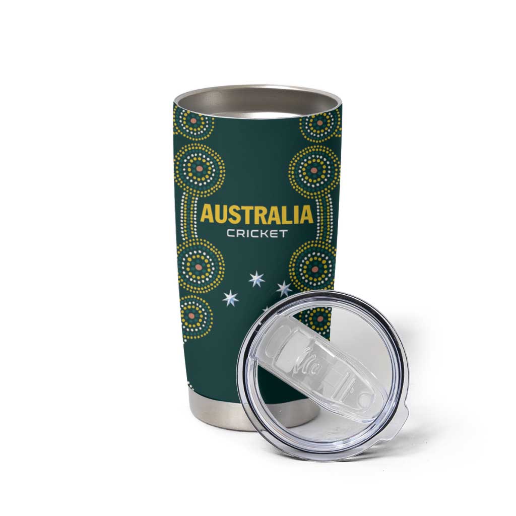 Custom Australia Cricket Tumbler Cup Aussies Champions - Wonder Print Shop