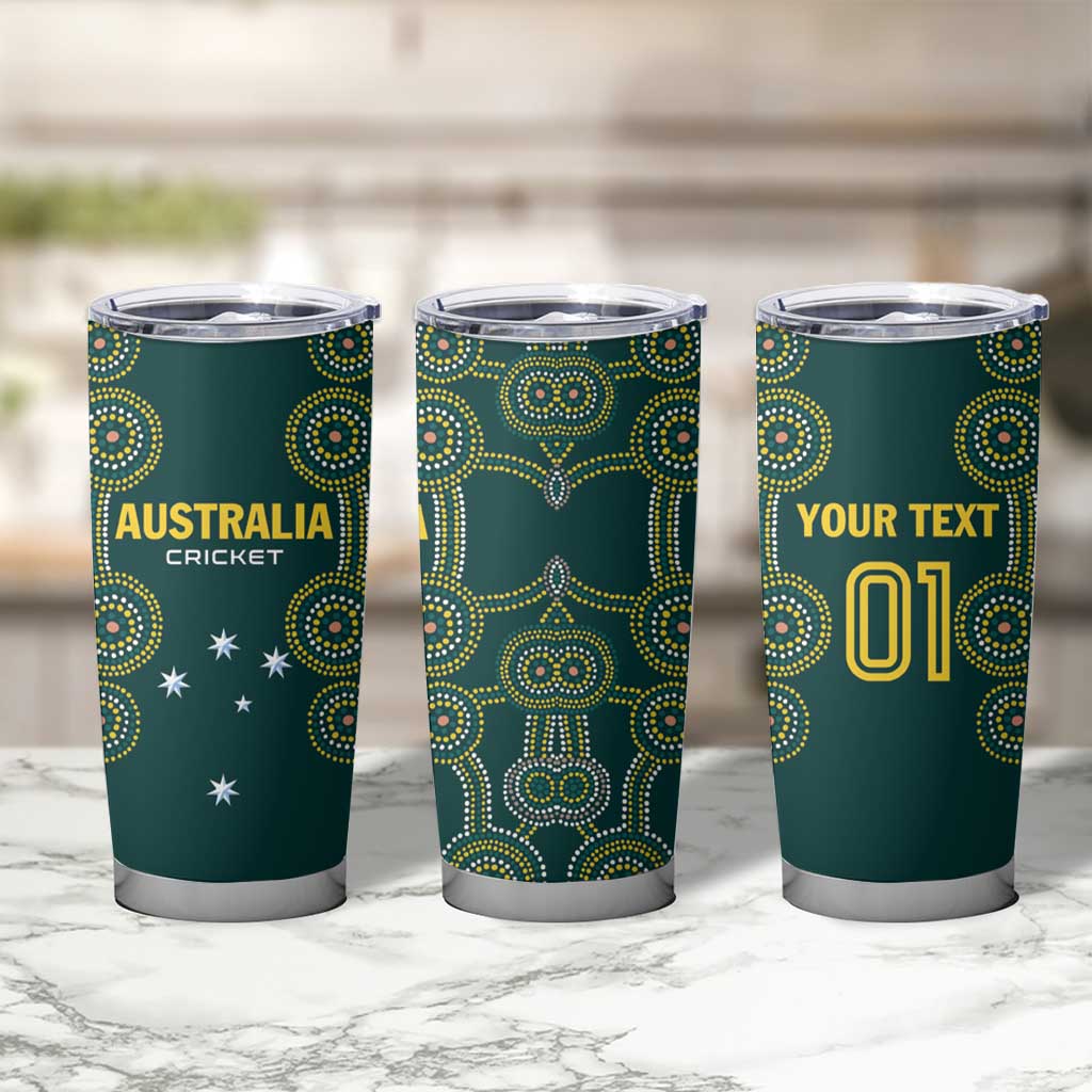 Custom Australia Cricket Tumbler Cup Aussies Champions - Wonder Print Shop