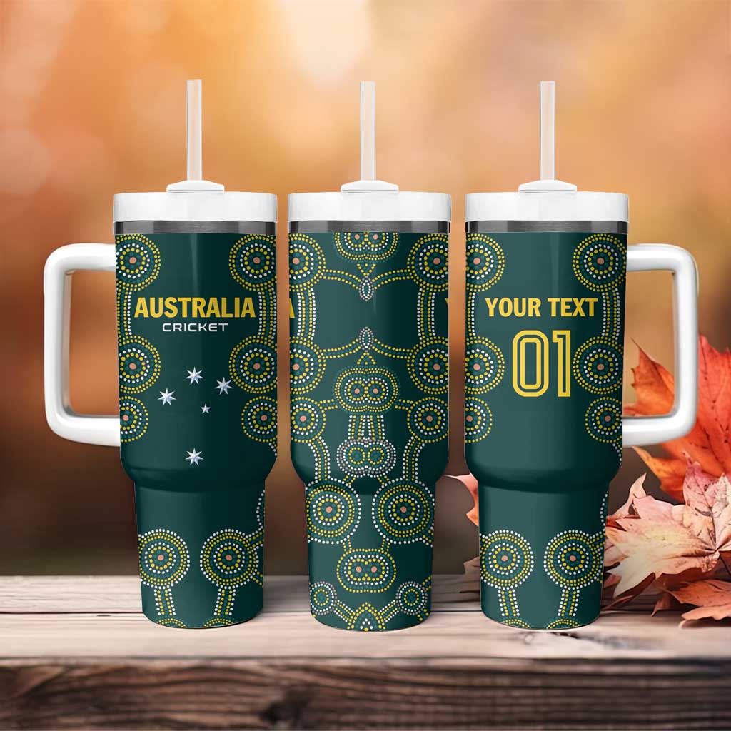 Custom Australia Cricket Tumbler With Handle Aussies Champions - Wonder Print Shop
