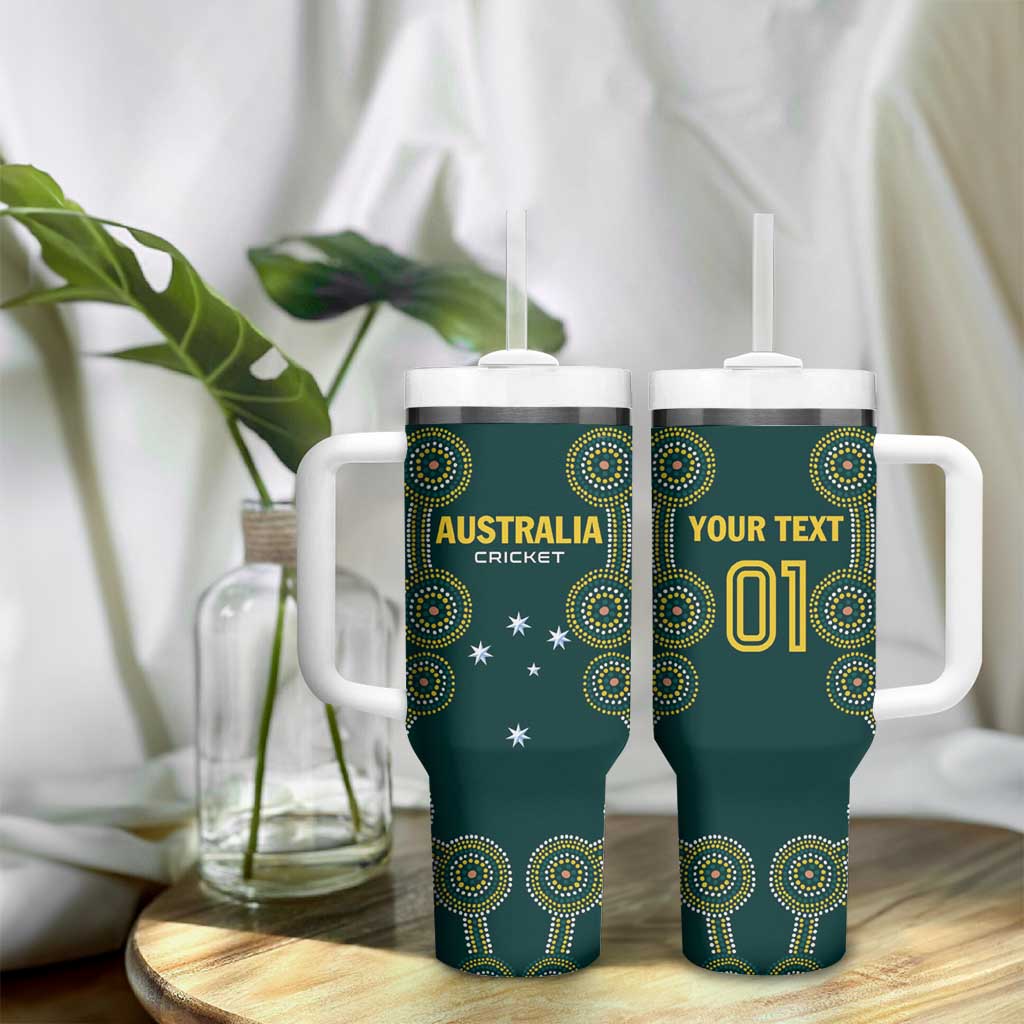 Custom Australia Cricket Tumbler With Handle Aussies Champions - Wonder Print Shop