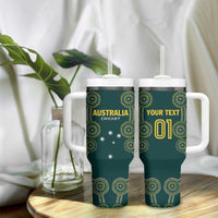Custom Australia Cricket Tumbler With Handle Aussies Champions - Wonder Print Shop