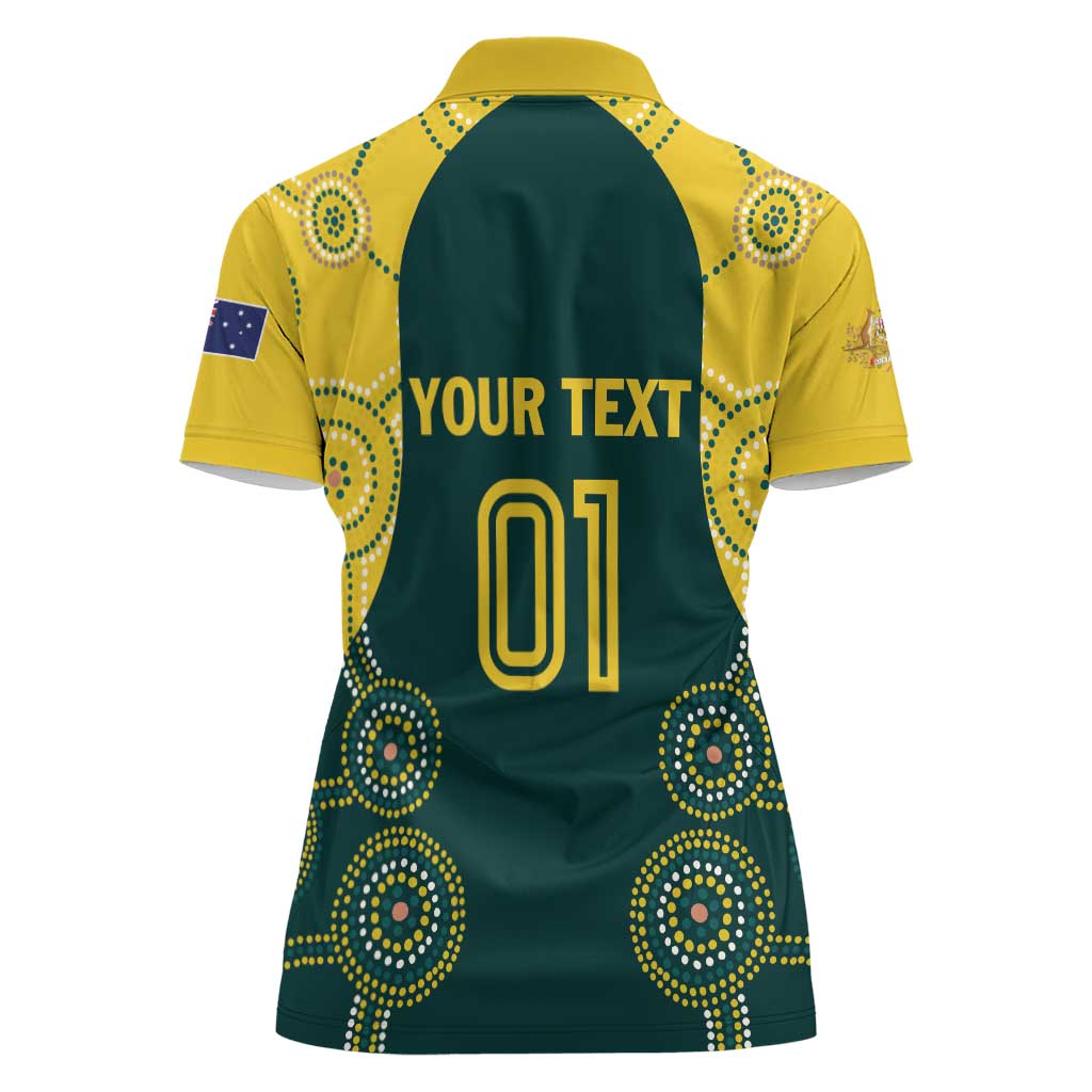 Custom Australia Cricket Women Polo Shirt Aussies Champions - Wonder Print Shop
