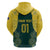 Custom Australia Cricket Zip Hoodie Aussies Champions - Wonder Print Shop