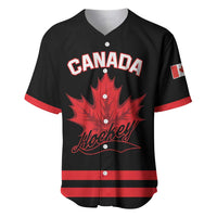 Custom Canada 2026 Hockey Baseball Jersey Team Maple Leaf Black Version - Wonder Print Shop