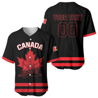 Custom Canada 2026 Hockey Baseball Jersey Team Maple Leaf Black Version - Wonder Print Shop