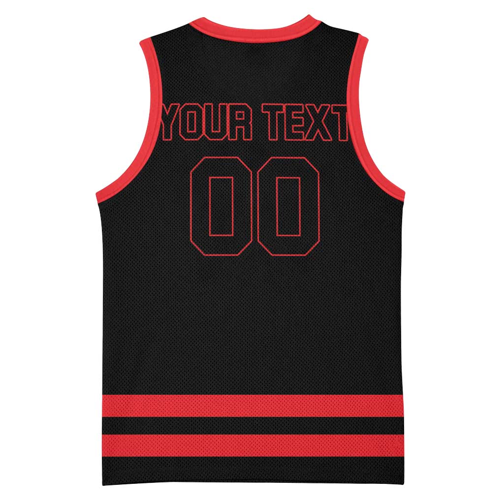 Custom Canada 2026 Hockey Basketball Jersey Team Maple Leaf Black Version - Wonder Print Shop