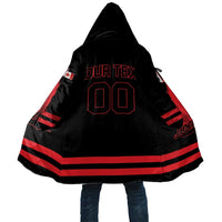 Custom Canada 2026 Hockey Cloak Team Maple Leaf Black Version - Wonder Print Shop
