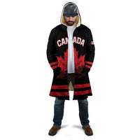 Custom Canada 2026 Hockey Cloak Team Maple Leaf Black Version - Wonder Print Shop