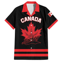 Custom Canada 2026 Hockey Hawaiian Shirt Team Maple Leaf Black Version - Wonder Print Shop