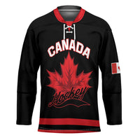 Custom Canada 2026 Hockey Hockey Jersey Team Maple Leaf Black Version - Wonder Print Shop