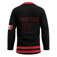 Custom Canada 2026 Hockey Hockey Jersey Team Maple Leaf Black Version - Wonder Print Shop