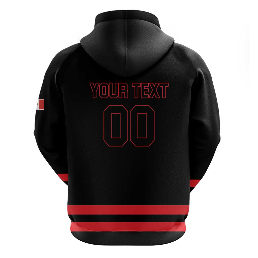 Custom Canada 2026 Hockey Hoodie Team Maple Leaf Black Version - Wonder Print Shop