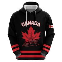 Custom Canada 2026 Hockey Hoodie Team Maple Leaf Black Version - Wonder Print Shop