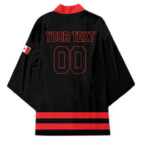 Custom Canada 2026 Hockey Kimono Team Maple Leaf Black Version - Wonder Print Shop