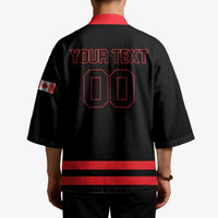 Custom Canada 2026 Hockey Kimono Team Maple Leaf Black Version - Wonder Print Shop