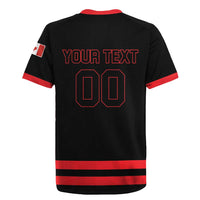 Custom Canada 2026 Hockey Rugby Jersey Team Maple Leaf Black Version - Wonder Print Shop