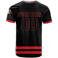 Custom Canada 2026 Hockey T Shirt Team Maple Leaf Black Version - Wonder Print Shop
