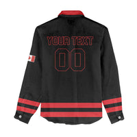 Custom Canada 2026 Hockey Women Casual Shirt Team Maple Leaf Black Version - Wonder Print Shop