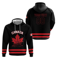 Custom Canada 2026 Hockey Zip Hoodie Team Maple Leaf Black Version - Wonder Print Shop