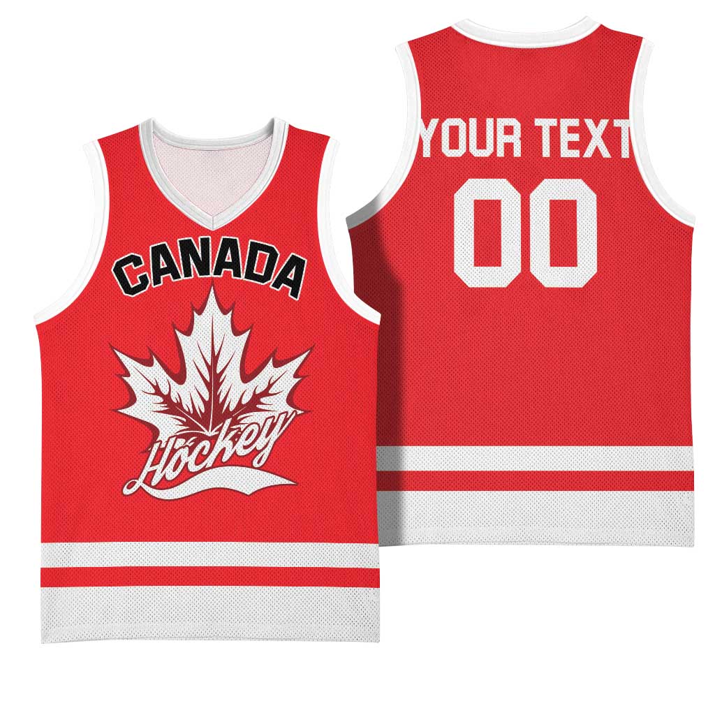Custom Canada 2026 Hockey Basketball Jersey Team Maple Leaf Red Version - Wonder Print Shop