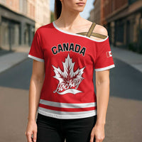 Custom Canada 2026 Hockey Cross Shoulder Shirt Team Maple Leaf Red Version - Wonder Print Shop