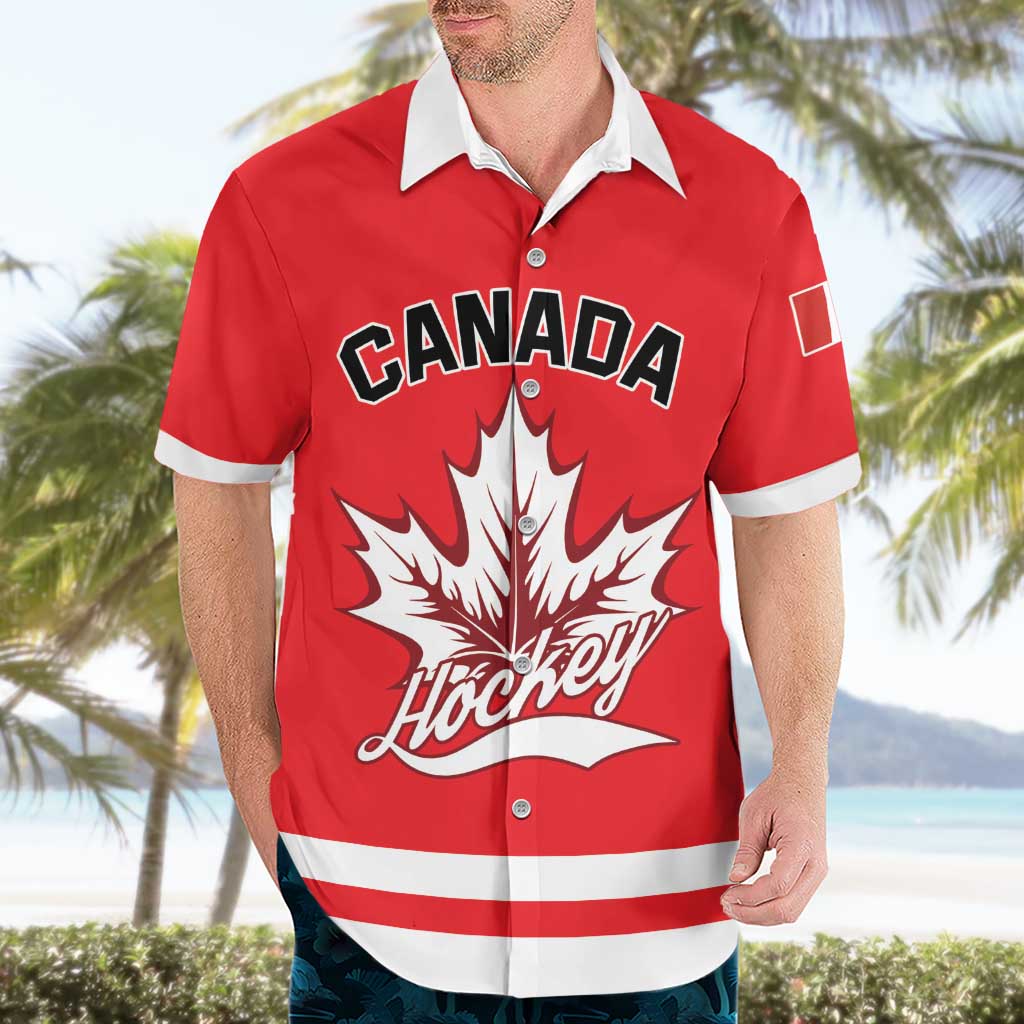 Custom Canada 2026 Hockey Hawaiian Shirt Team Maple Leaf Red Version - Wonder Print Shop