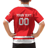 Custom Canada 2026 Hockey Kid Hawaiian Shirt Team Maple Leaf Red Version - Wonder Print Shop