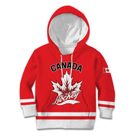 Custom Canada 2026 Hockey Kid Hoodie Team Maple Leaf Red Version - Wonder Print Shop