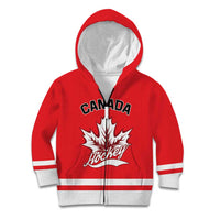 Custom Canada 2026 Hockey Kid Hoodie Team Maple Leaf Red Version - Wonder Print Shop