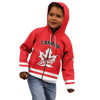 Custom Canada 2026 Hockey Kid Hoodie Team Maple Leaf Red Version - Wonder Print Shop