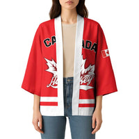 Custom Canada 2026 Hockey Kimono Team Maple Leaf Red Version - Wonder Print Shop