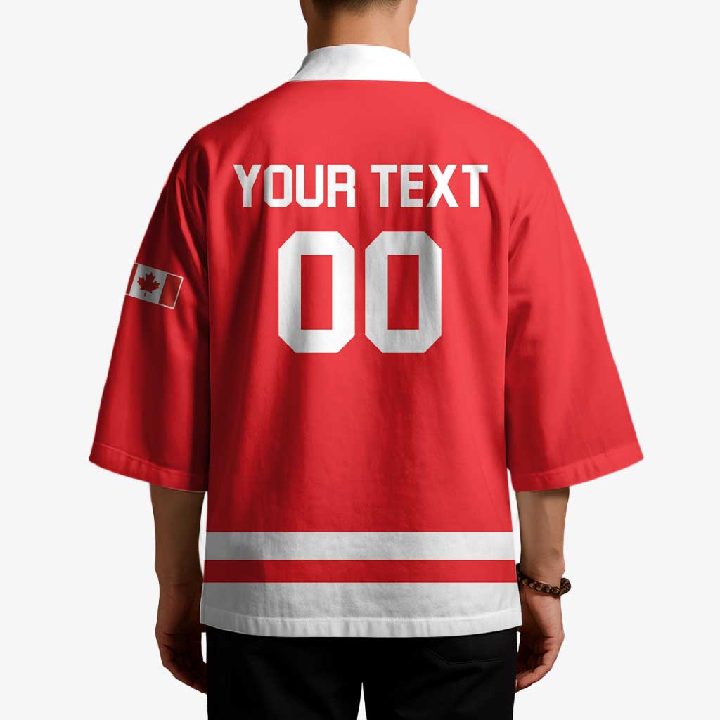 Custom Canada 2026 Hockey Kimono Team Maple Leaf Red Version - Wonder Print Shop
