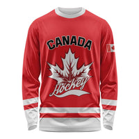 Custom Canada 2026 Hockey Long Sleeve Shirt Team Maple Leaf Red Version - Wonder Print Shop