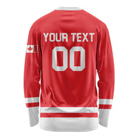 Custom Canada 2026 Hockey Long Sleeve Shirt Team Maple Leaf Red Version - Wonder Print Shop