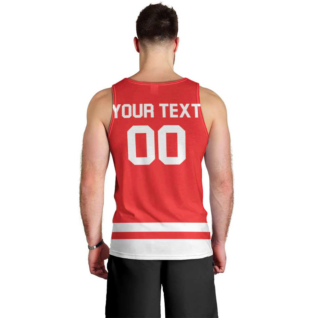 Custom Canada 2026 Hockey Men Tank Top Team Maple Leaf Red Version - Wonder Print Shop