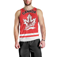 Custom Canada 2026 Hockey Men Tank Top Team Maple Leaf Red Version - Wonder Print Shop
