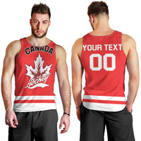 Custom Canada 2026 Hockey Men Tank Top Team Maple Leaf Red Version - Wonder Print Shop