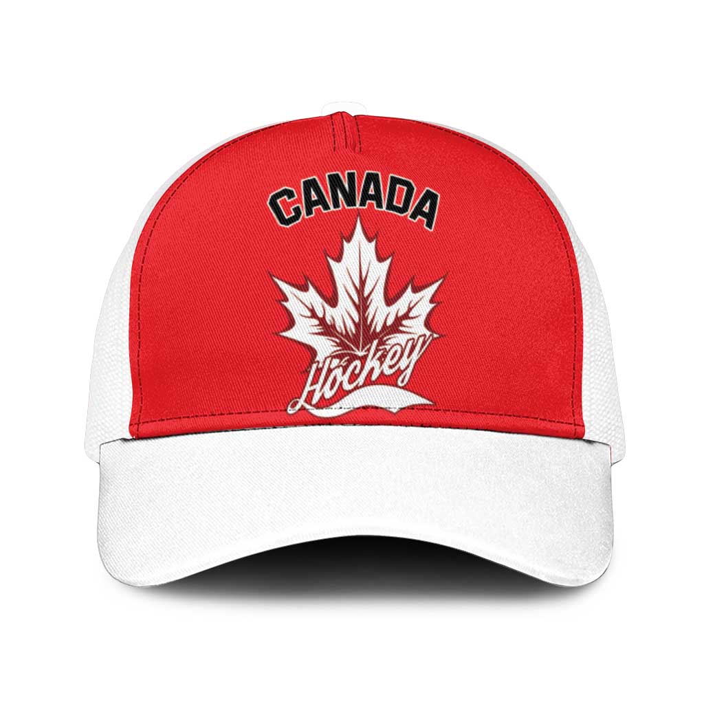 Canada 2026 Hockey Mesh Trucker Cap Team Maple Leaf Red Version - Wonder Print Shop