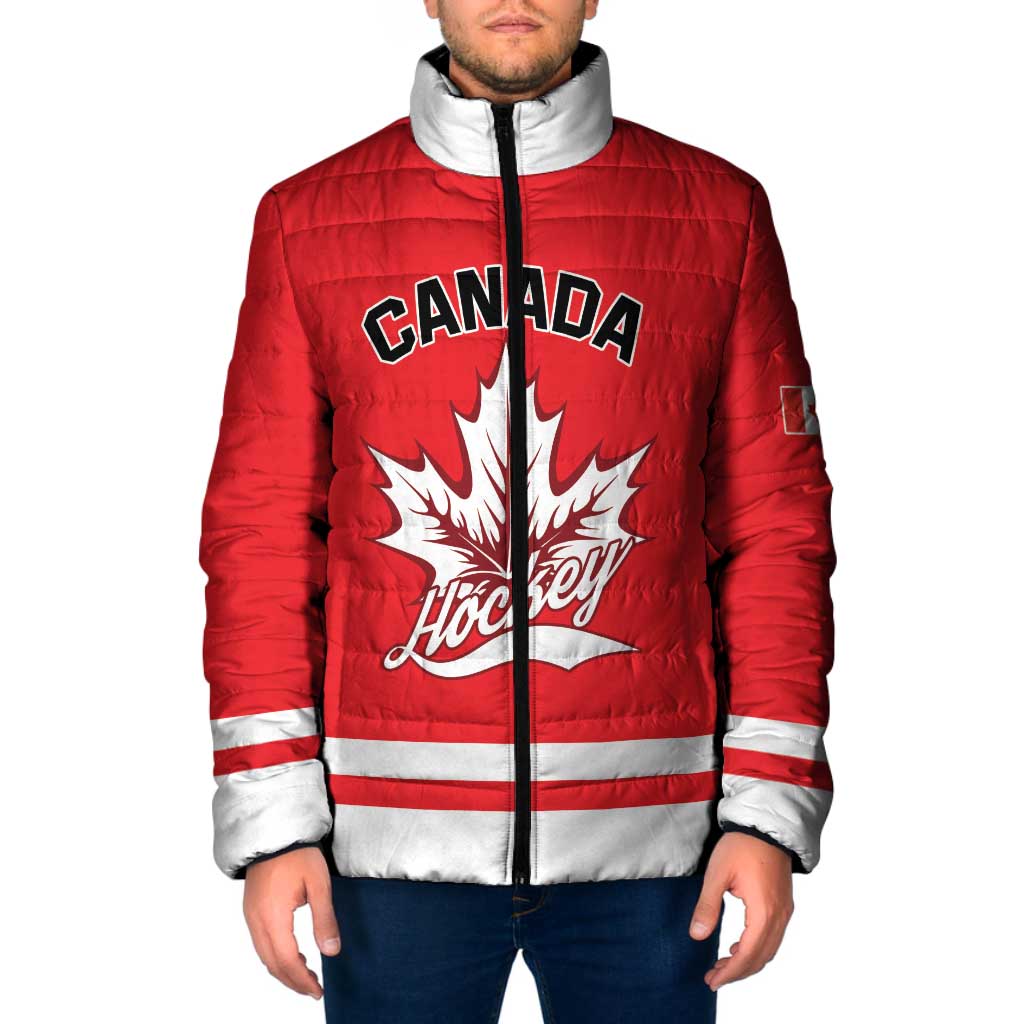 Custom Canada 2026 Hockey Padded Jacket Team Maple Leaf Red Version - Wonder Print Shop